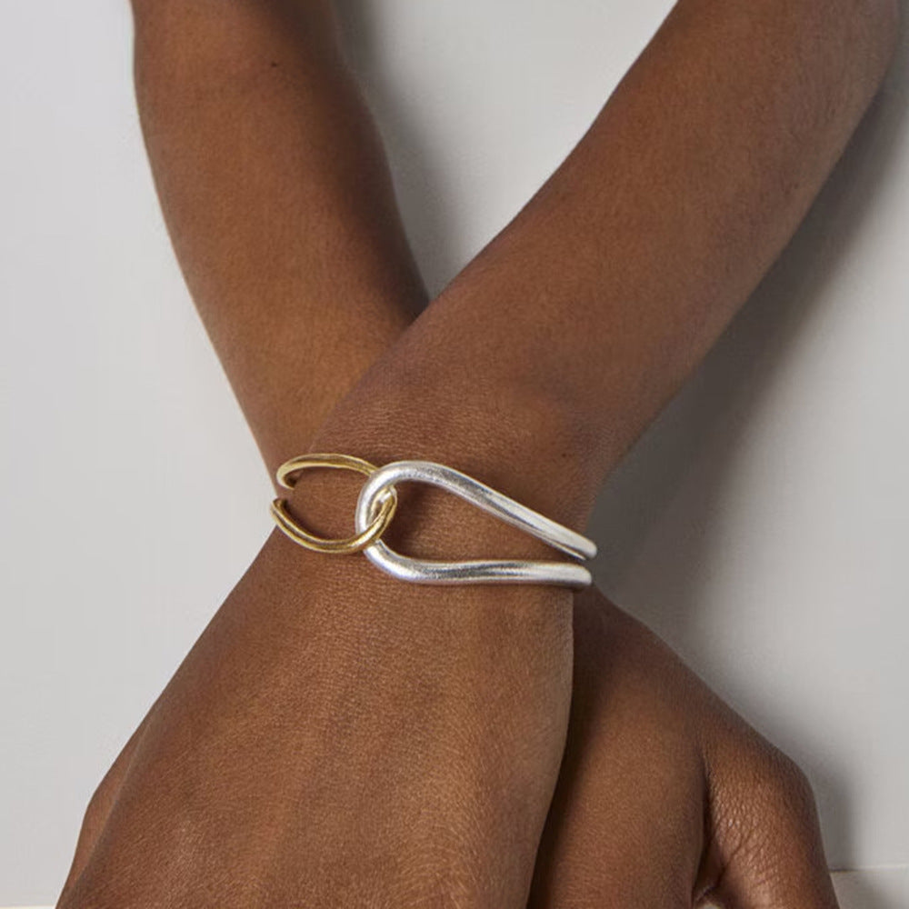 Brazalete Noria de oro bicolor – Serenyah