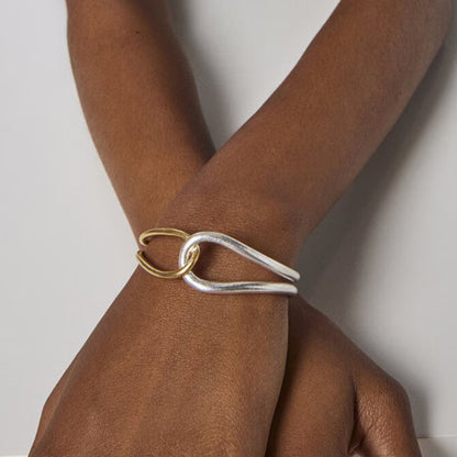 Brazalete Noria de oro bicolor – Serenyah