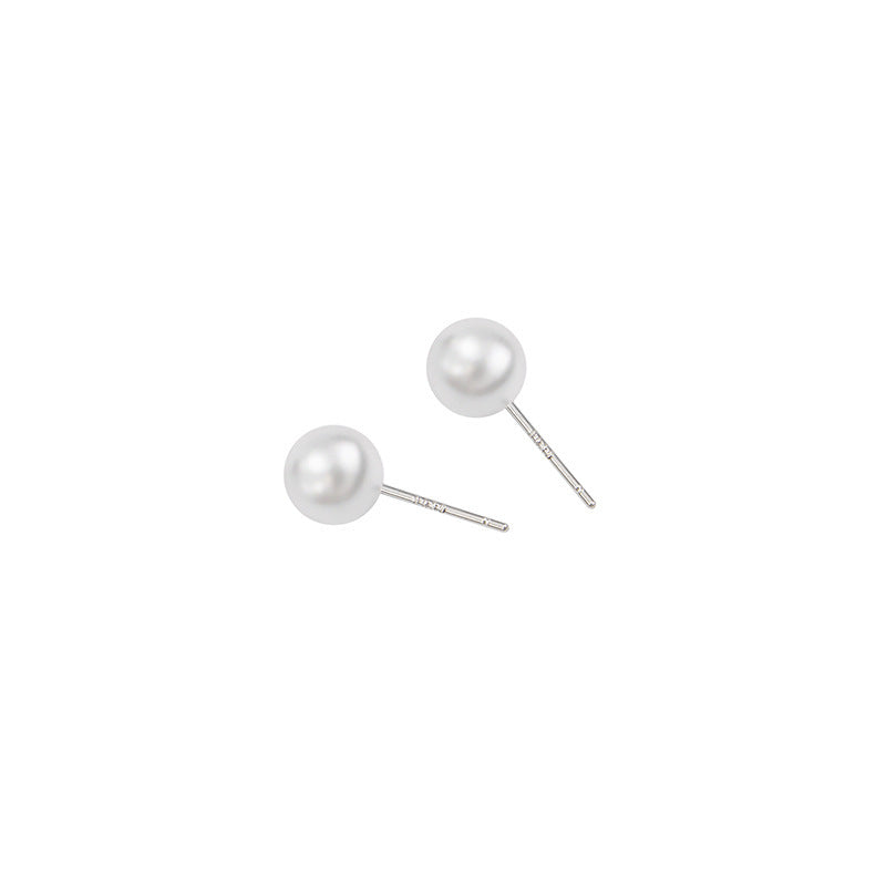 Luna Pearl Earrings | 925 Sterling Silver Pearl Stud Earrings