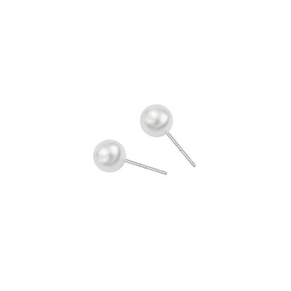 Luna Pearl Earrings | 925 Sterling Silver Pearl Stud Earrings