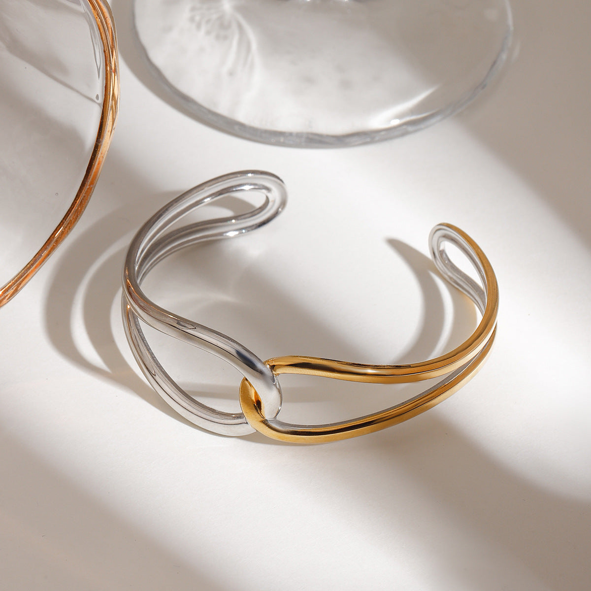 Brazalete Noria de oro bicolor – Serenyah