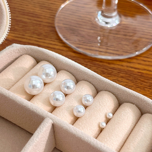 Luna Pearl Earrings | 925 Sterling Silver Pearl Stud Earrings