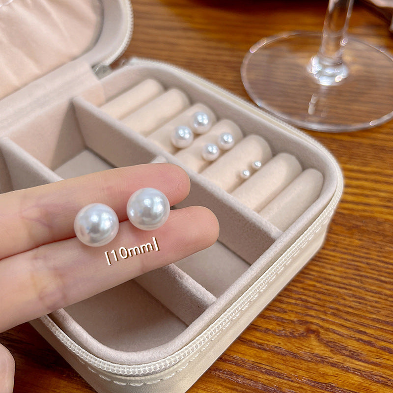 Luna Pearl Earrings | 925 Sterling Silver Pearl Stud Earrings