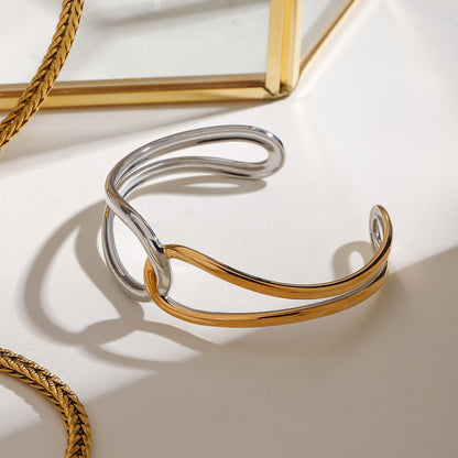 Brazalete Noria de oro bicolor – Serenyah
