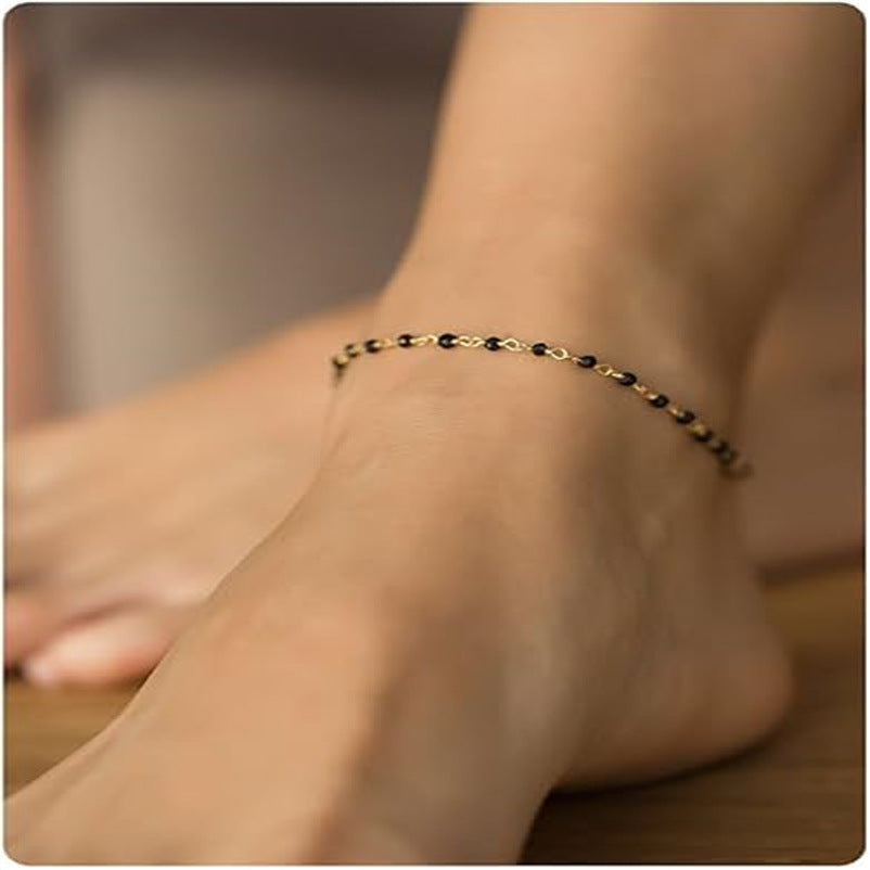 Tobillera Noir Charm – Joyería bohemia para mujer de Serenyah