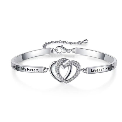 Gracia Celestial – Pulsera de circonia con doble corazón para mujer | Oro Rosa y Plata | Serenyah